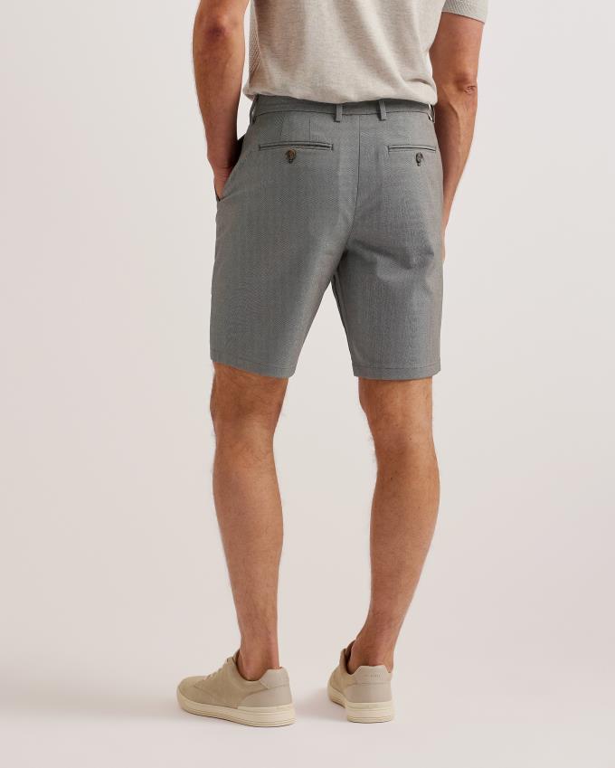 Short Ted Baker Regular Fit Textured Tailored Bleu Marine Homme | ZQA-66769272